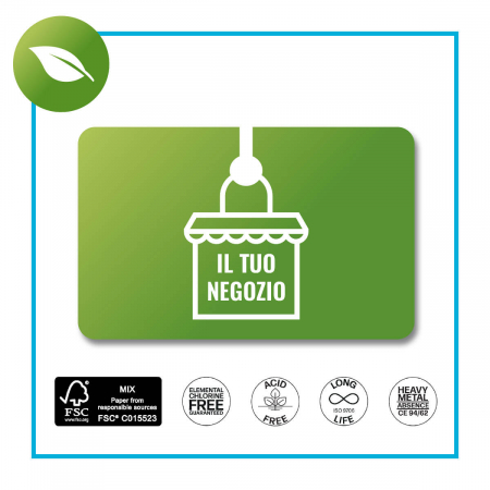 Card in Pura cellulosa E.C.F. certificati FSC®