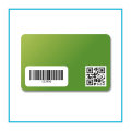 Card in Pura cellulosa con barcode e QR code